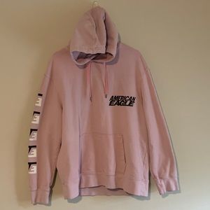 American Eagle Men’s Hoodie Pink Sz XL